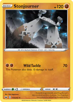 Stonjourner Rare card from Sword & Shield Base