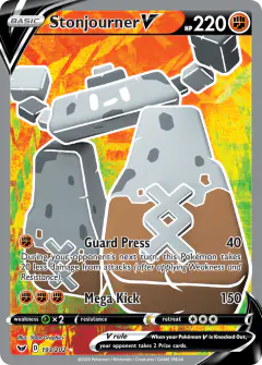 Stonjourner V Rare Ultra card from Sword & Shield Base