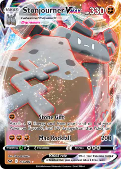 Stonjourner VMAX Rare Holo VMAX card from Sword & Shield Base