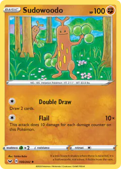 Sudowoodo Uncommon card from Sword & Shield Base