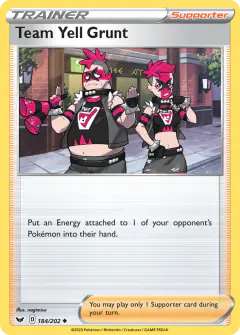 Team Yell Grunt Uncommon card from Sword & Shield Base