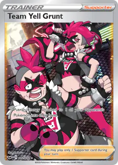 Team Yell Grunt Rare Ultra card from Sword & Shield Base