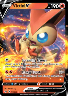 Victini V Rare Holo V card from Sword & Shield Base