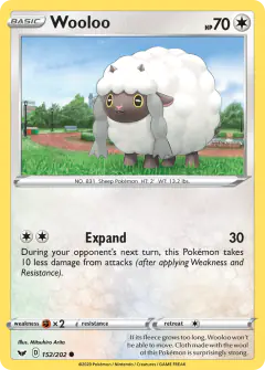Wooloo Common card from Sword & Shield Base