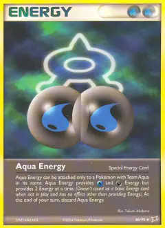 Aqua Energy Uncommon card from Team Magma vs Team Aqua