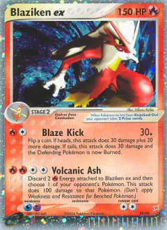 Blaziken ex Rare Holo EX card from Team Magma vs Team Aqua