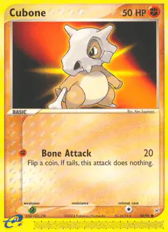 Cubone Common card from Team Magma vs Team Aqua