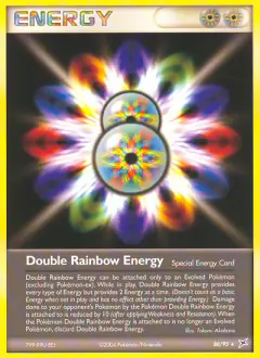 Double Rainbow Energy Rare card from Team Magma vs Team Aqua
