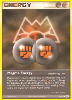 Magma Energy Uncommon card from Team Magma vs Team Aqua