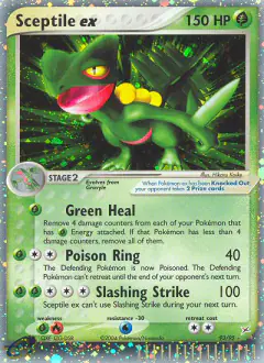 Sceptile ex Rare Holo EX card from Team Magma vs Team Aqua