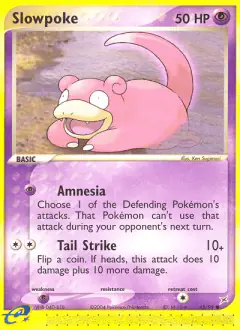 Slowpoke Common card from Team Magma vs Team Aqua
