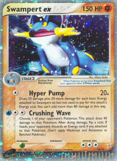 Swampert ex Rare Holo EX card from Team Magma vs Team Aqua