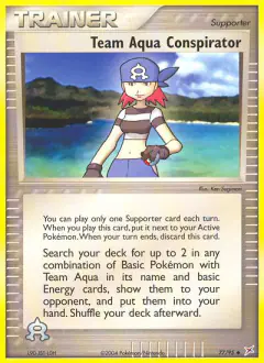Team Aqua Conspirator Uncommon card from Team Magma vs Team Aqua