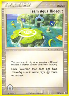 Team Aqua Hideout Uncommon card from Team Magma vs Team Aqua