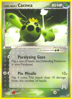Team Aqua's Cacnea Uncommon card from Team Magma vs Team Aqua