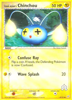 Team Aqua's Chinchou Common card from Team Magma vs Team Aqua
