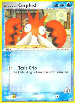 Team Aqua's Corphish Common card from Team Magma vs Team Aqua