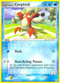 Team Aqua's Corphish Common card from Team Magma vs Team Aqua