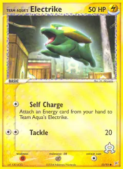 Team Aqua's Electrike Common card from Team Magma vs Team Aqua