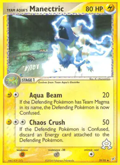 Team Aqua's Manectric Uncommon card from Team Magma vs Team Aqua