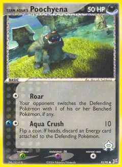 Team Aqua's Poochyena Common card from Team Magma vs Team Aqua