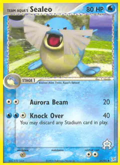 Team Aqua's Sealeo Uncommon card from Team Magma vs Team Aqua