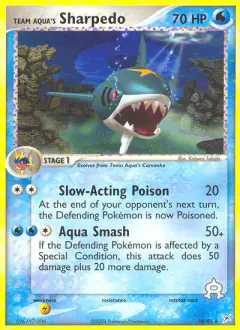 Team Aqua's Sharpedo Rare card from Team Magma vs Team Aqua