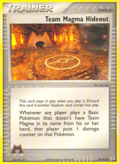 Team Magma Hideout Uncommon card from Team Magma vs Team Aqua