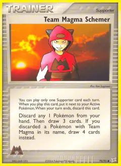 Team Magma Schemer Common card from Team Magma vs Team Aqua