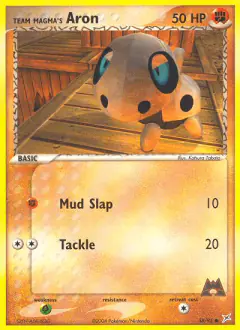 Team Magma's Aron Common card from Team Magma vs Team Aqua