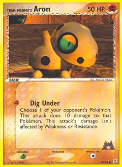 Team Magma's Aron Common card from Team Magma vs Team Aqua