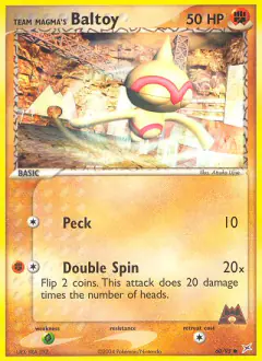 Team Magma's Baltoy Common card from Team Magma vs Team Aqua