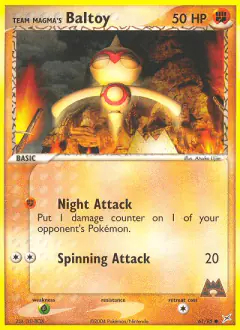 Team Magma's Baltoy Common card from Team Magma vs Team Aqua
