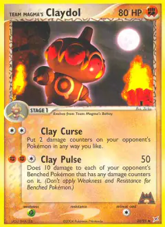 Team Magma's Claydol Uncommon card from Team Magma vs Team Aqua