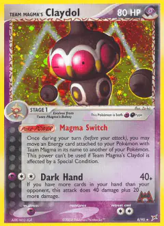 Team Magma's Claydol Rare Holo card from Team Magma vs Team Aqua