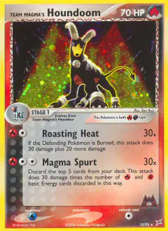 Team Magma's Houndoom Rare Holo card from Team Magma vs Team Aqua
