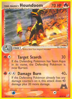 Team Magma's Houndoom Uncommon card from Team Magma vs Team Aqua
