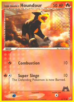 Team Magma's Houndour Common card from Team Magma vs Team Aqua