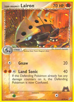 Team Magma's Lairon Uncommon card from Team Magma vs Team Aqua