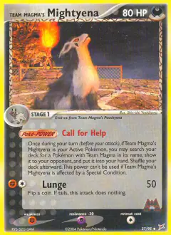 Team Magma's Mightyena Uncommon card from Team Magma vs Team Aqua