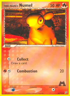 Team Magma's Numel Common card from Team Magma vs Team Aqua