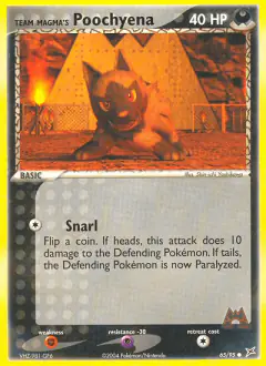 Team Magma's Poochyena Common card from Team Magma vs Team Aqua