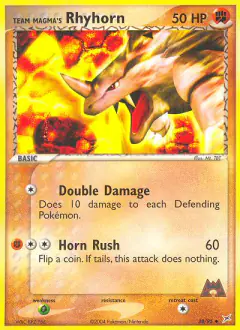 Team Magma's Rhyhorn Uncommon card from Team Magma vs Team Aqua