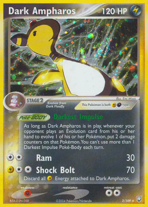 Dark Ampharos Rare Holo