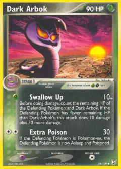 Dark Arbok Uncommon card from Team Rocket Returns