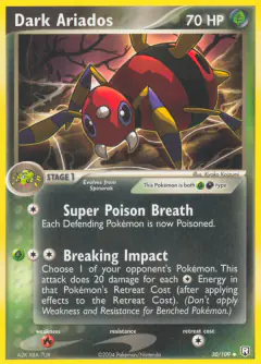 Dark Ariados Uncommon card from Team Rocket Returns