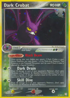 Dark Crobat Rare Holo card from Team Rocket Returns