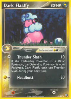 Dark Flaaffy Uncommon card from Team Rocket Returns
