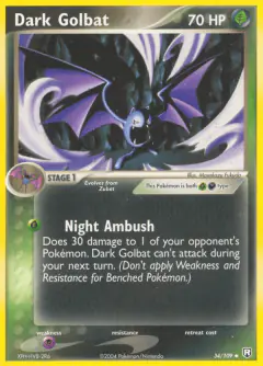 Dark Golbat Uncommon card from Team Rocket Returns