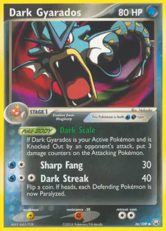 Dark Gyarados Uncommon card from Team Rocket Returns